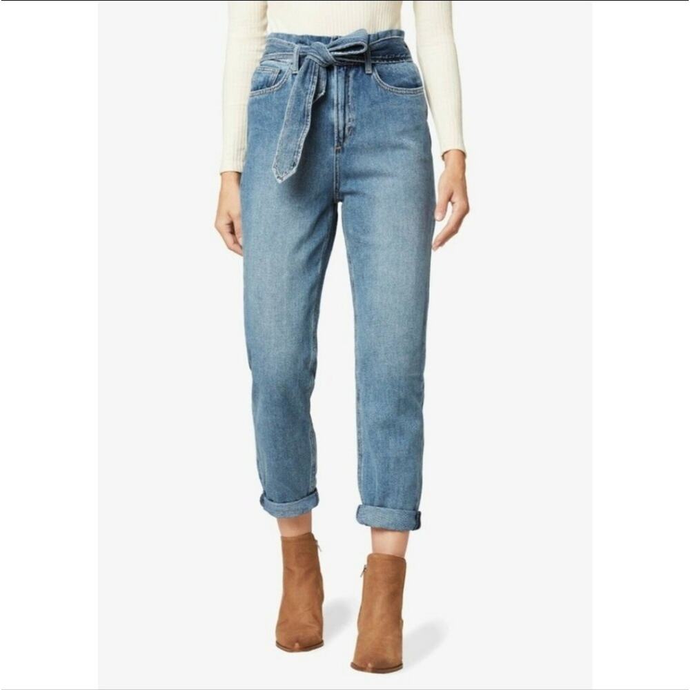 Joes Jeans The Brinkley High Rise Paperbag Tie Waist Straight Denim Jean Size 30 - Picture 14 of 14